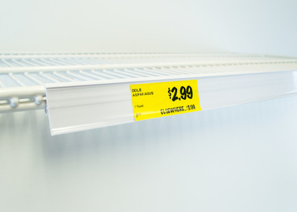 Price Tag Molding Ticket Holder  For Double Wire Cooler Shelf