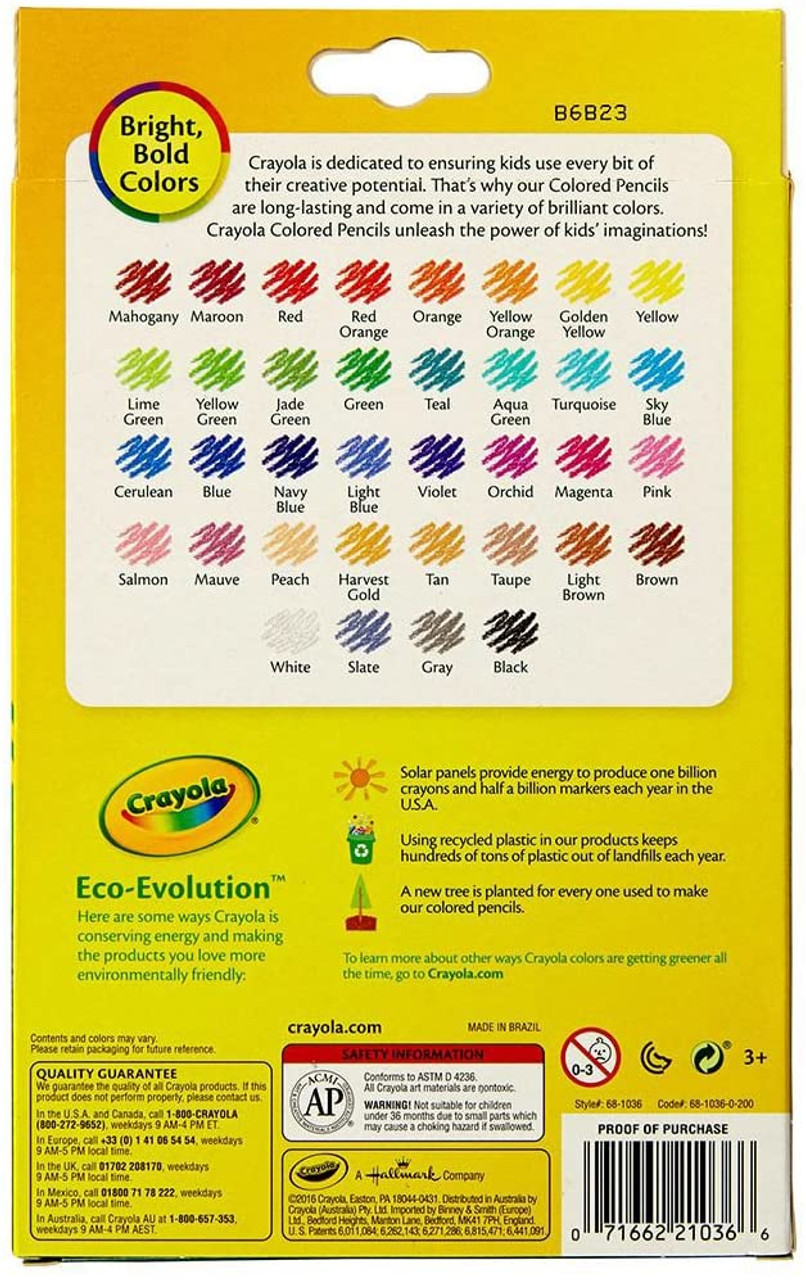 Erasable Colored Pencils, 36 Count - BIN681036