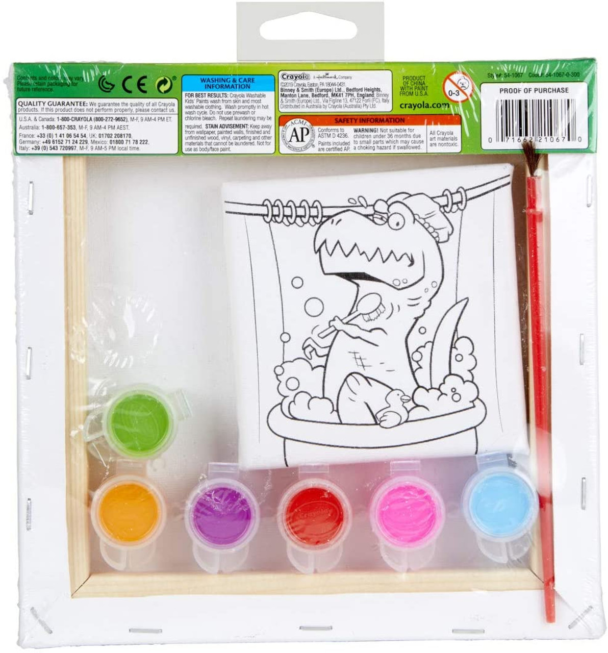 Crayola 54-0125 18 ct. Washable Paint Pots with Brush, Classic & Bold Colors