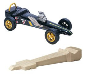 Pinecar P4051 Basic Block 6 Pezzi: Kit Costruzione Auto Legno Con Ruote E Assi - 4