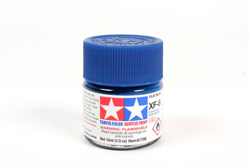 Tamiya 81708 Mini Acrylic XF-8 Flat Blue - 10ml