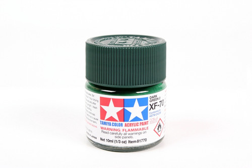 Tamiya 81770 Mini Acrylic XF-70 Dark Green - 10ml