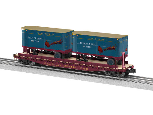 Lionel 2026672 O Gauge Polar Express 50' Flatcar with 20' Trailers #122520