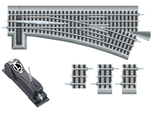 Lionel 6-81952 O Gauge FasTrack O72 Remote Command RH Switch