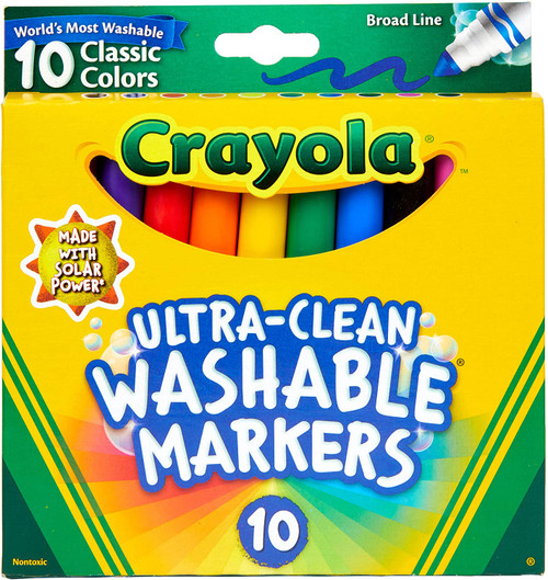 Crayola 10 ct. Ultra-Clean Washable Classic, Broad Line Color Max Markers