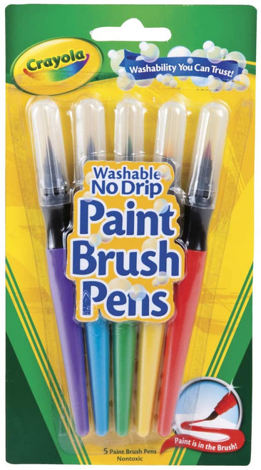 Crayola 5 ct. Washable No Drip Paint Brush Pens