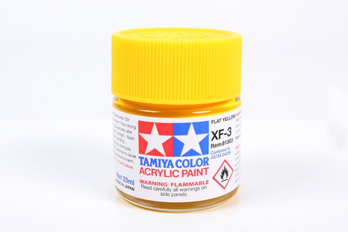 Tamiya 81303 Large Acrylic XF-3 Flat Yellow - 23ml