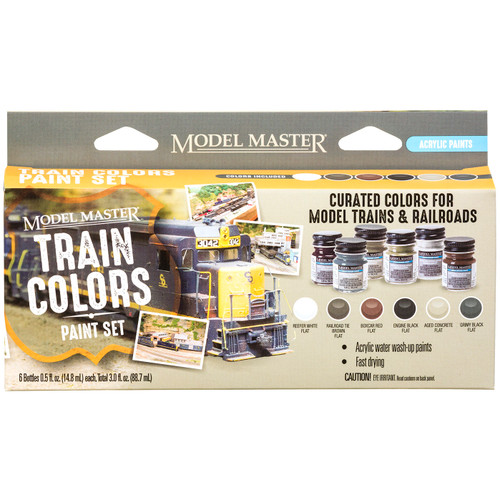 Testors 342300 Model Master Acrylic Paint Sets - Train Colors