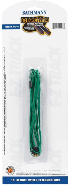 Bachmann 44598 HO EZ Track 10' Green Switch Ext.Wire/1pc