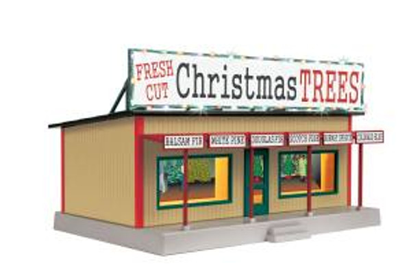 MTH 30-90577 O Gauge Christmas Trees Road Side Stand w/Operating Christmas Lights