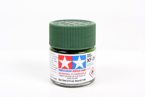 Tamiya 81726 Mini Acrylic XF-26 Deep Green - 10ml