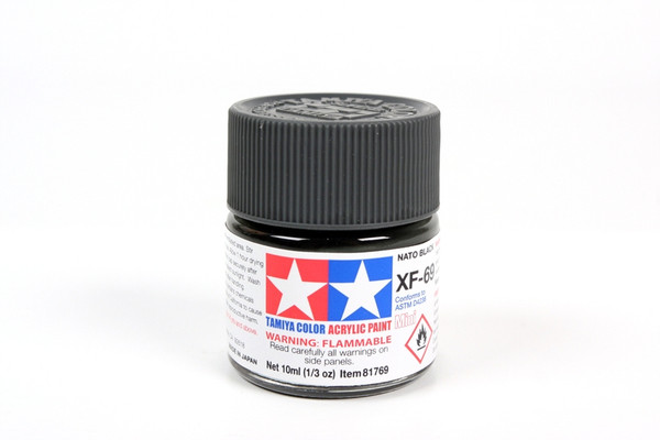 Tamiya 81769 Mini Acrylic XF-69 NATO Black - 10ml