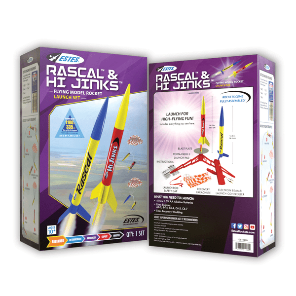 Estes 1499 Rascal/HiJinks Launch Set/2 Rockets E2X