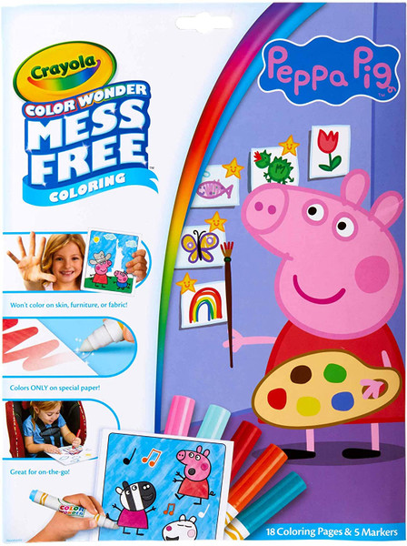 Crayola Color Wonder Coloring Pad & Markers, Peppa Pig