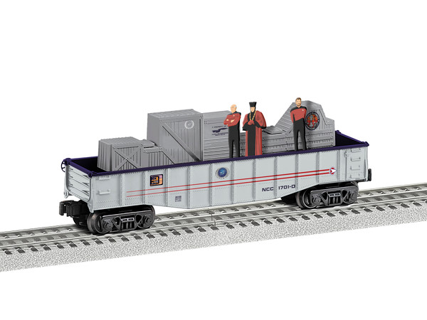 Lionel 2128100 O Gauge Star Trek Chasing Gondola - Ryker Picard and Q 9/23