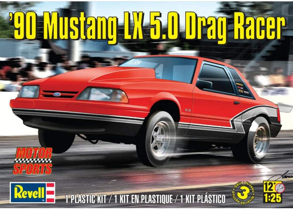 Revell 854195 90 Mustang Lx 5.0 Drag Racer - Skill 3