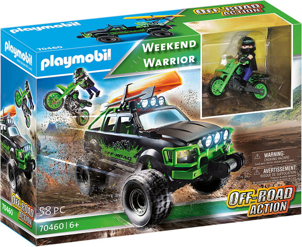 Playmobil 70460 4x4, Motorbike & Kayak W/Fig. Set