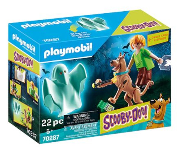 Playmobil 70287 Scooby Doo & Shaggy Dog W/Ghost 22 Piece Set