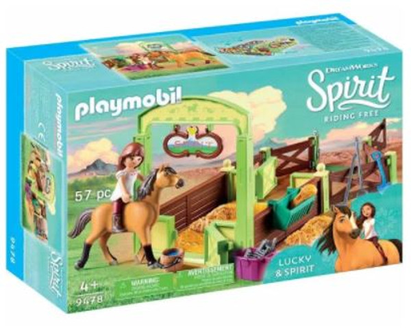 Playmobil 09478 Lucky & Spirit Horse With Stall