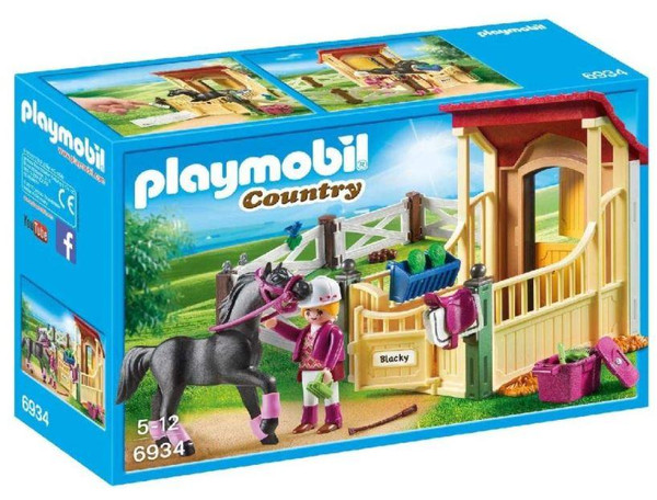 Playmobil 06934 Horse Stable With Araber & Ebony