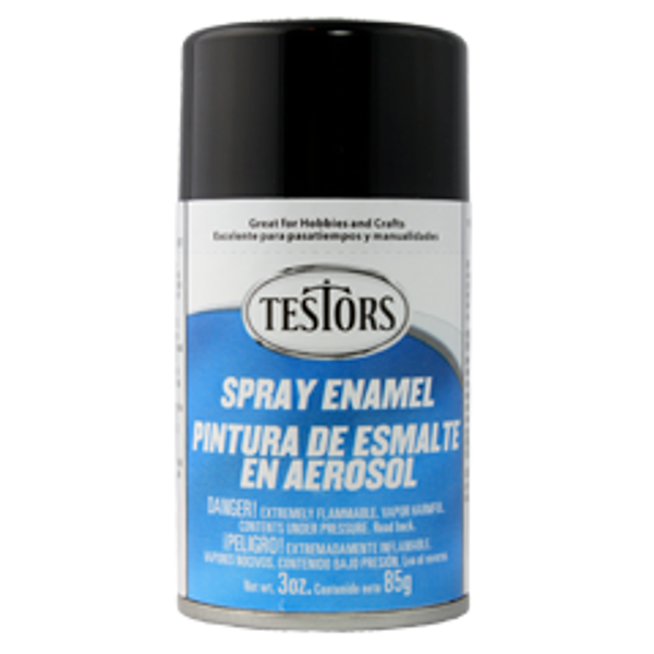 Testors 1247 Gloss Black Spray Enamel - 3oz