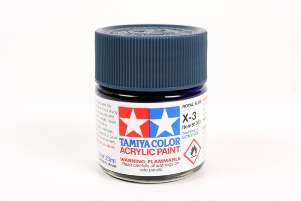 Tamiya 81003 Large Acrylic X-3 Royal Blue - 23ml