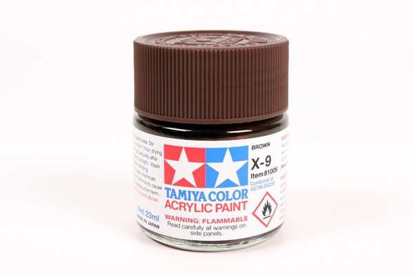 Tamiya 81009 Large Acrylic X-9 Brown - 23ml