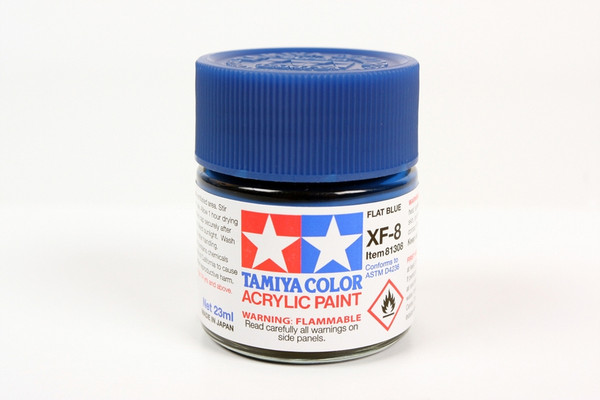 Tamiya 81308 Large Acrylic XF-8 Flat Blue - 23ml