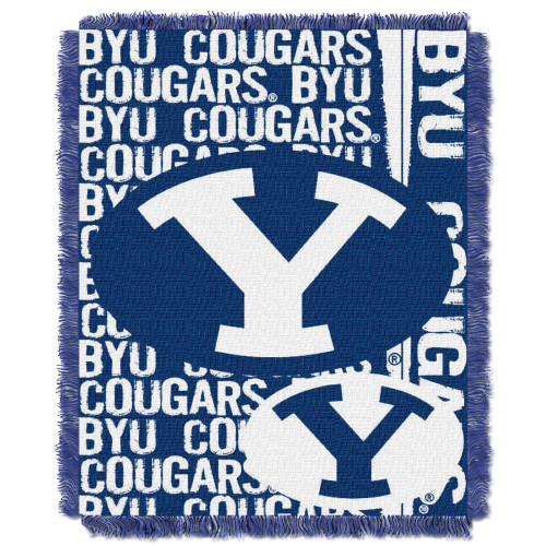BYU OFFICIAL Collegiate "Double Play" Woven Jacquard Throw