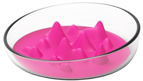 Pet Life ® 'Cirlicue' Mountain Shaped Modern Slow Feeding Pet Bowl