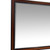 DunaWest Molded Polystyrene Frame Wall Mirror with Beaded Details, Cherry Brown