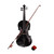 New 4/4 Acoustic Violin Case Bow Rosin Black