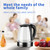 ZOKOP HD-1857-A 110V 1500W 1.8L Electric Glass Kettle US Plug