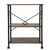 Simple Wood Kitchen Cart with 3-Tier Storage Space, Movable Microwave Stand with 10 Hooks - Brown and Frosted Black XH