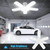 E26/E27 LED Adjustable Ceiling Garage Light Deformable Light with 5 Panels