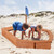 Kids Wooden Sandboat Backyard Sandboxes