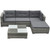 5 Piece Garden Lounge Set with Cushions Poly Rattan Gray