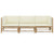 3 Piece Garden Lounge Set with Cream White Cushions Bamboo