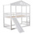 Twin over Twin House Bunk Bed with Convertible Slide and Ladder,Converts into 2 Separate Platform Beds