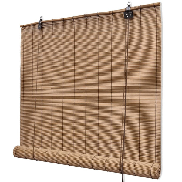 Brown Bamboo Roller Blinds 47.2" x 63"