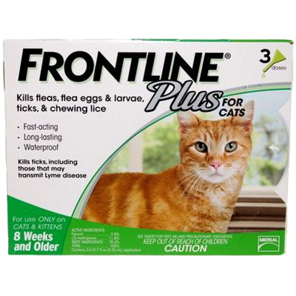 Frontline Plus for Cats Green 3 Doses
