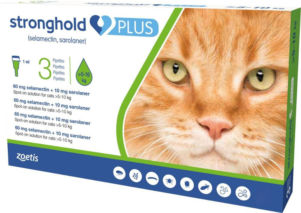 Factureerbaar gebruik Het beste Stronghold PLUS voor grote katten (5-10 kg) - Groen 3 Doses | Sierra Pet  Meds