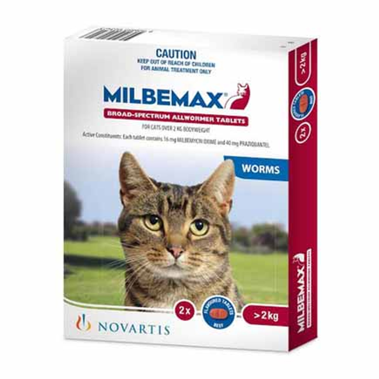 Milbemax Allwormer Tablets for Cats 4.4-17.6 lbs (up to 8 kg) - 2 Tablets |  Sierra Pet Meds