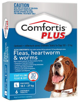 20% אַוועק Comfortis PLUS טאַבלעץ פֿאַר דאָגס 40.1-60 לבס (18-27 קג) - בלוי 6 טאַבלעץ איצט בלויז $ 91.99