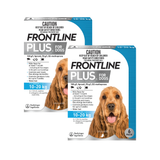Frontline Plus voor honden van 10,1-20 kg - Blauw 12 dosissen