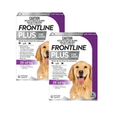 Frontline Plus voor honden van 20,1-40 kg - Paars 12 dosissen