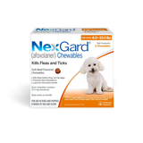 20% הנחה על חטיפים של Nexgard לכלבים במשקל 2-4 ק"ג (4-10 ליברות) - תפוז 3 חטיפים עכשיו רק $ 31.4