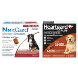 20% הנחה על NexGard ו-Heartgard משולבים לכלבים 25.1-45 ק"ג (60.1-100 ליברות) - חבילה ל-6 חודשים עכשיו רק $ 100.12