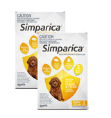 Simparica Kauartikel für Hunde 2.8-5.5 lbs (1.3-2.5 kg) - Gelb 6 Kauartikel