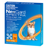 Nexgard ספקטרה לועס לכלבים 2-3.5 ק"ג (4.4-8 ליברות) - כתום 3 לעיסות